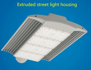 extruded streetlihgt housing